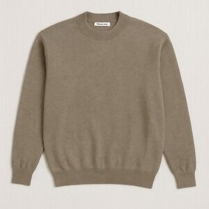 Pronto Uomo Sweater Men XL Tan Beige Pullover Crew Neck Long Sleeve Classic Knit